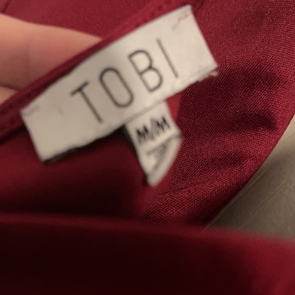Tobi fit and flare burgundy mini dress - Picture 3 of 3